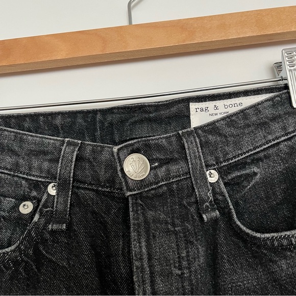 NWT Rag & Bone Kali Denim Pencil Midi Skirt Size 23 Black Gray Sleek Minimalist - Picture 5 of 5